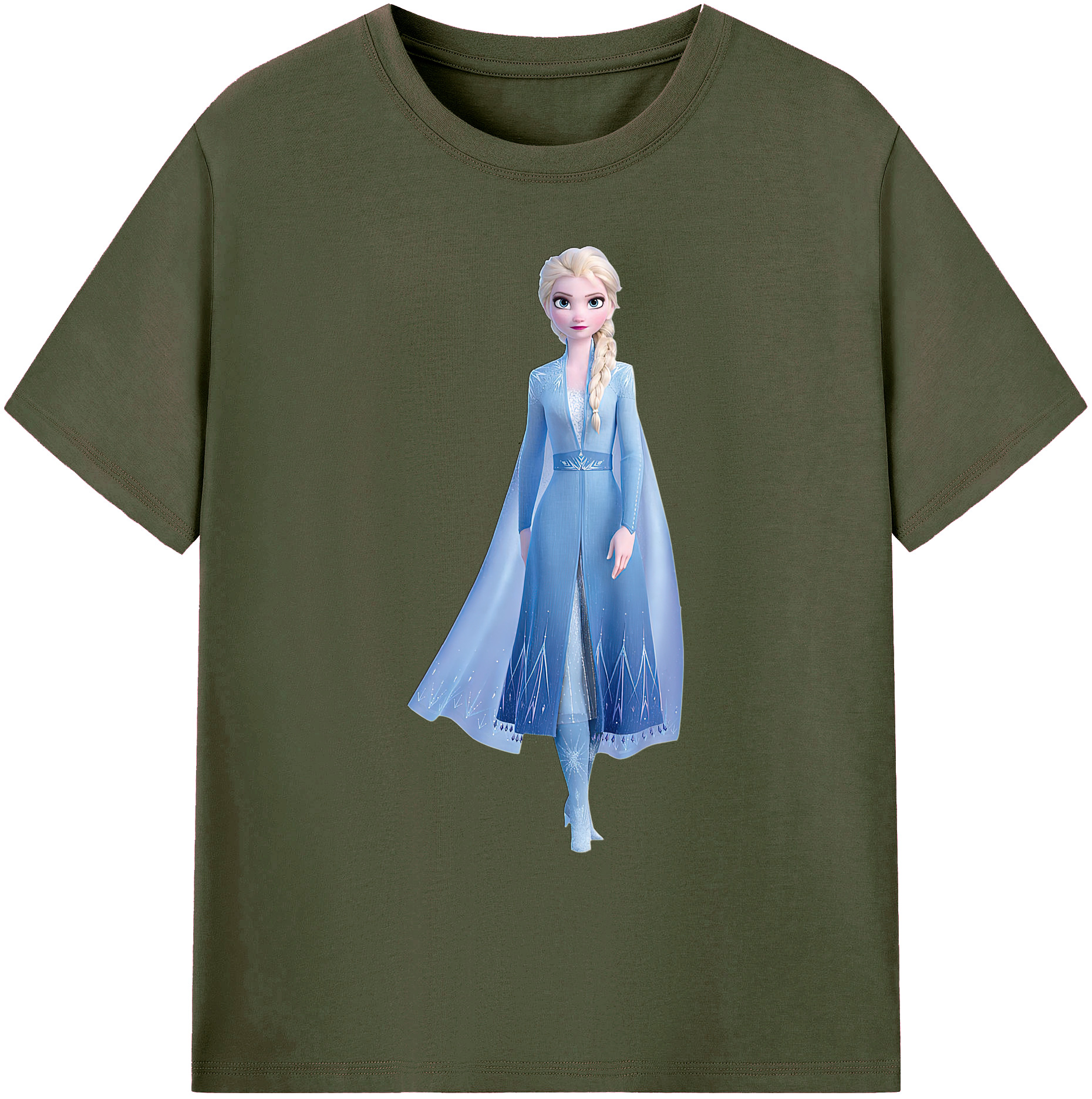 （画像用） アナと雪の女王 アンナ エルサ Frozen Anna Elsa 綿100％ メンズ半袖Tシャツ｜肌触りやわらか＆通気性